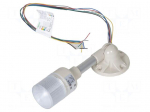Signalling column | red | LED | 24VDC | 24VAC | Sound level: 85dB | 60mm