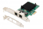 Cable Digitus  Gigabit Ethernet PCI Express Card, 2-port 32-bit, low profile bracket, Intel chipset DN-10132