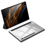 Book case Dux Ducis  Toby Armored Flip Smart Case Galaxy Tab S8 Ultra with Stylus Holder Black