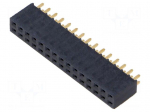 Connector: pin strips | socket | female | PIN: 30 | straight | THT | 2x15