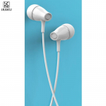 iKAKU KSC-382 Universal Lightweight HiFi In-Ear Headphones 3.5mm with Microphone 1.2m White