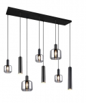 Trio Mataro piekarama lampa 8-pc matt black/chrome plated brushed steel 364100832 4017807612929
