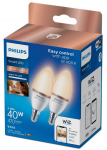 Philips Smart WiZ 40W C37 E14 gudrā LED spuldze  90CRI 2700-6500K TW 2PF/6 929002448741 8719514372702