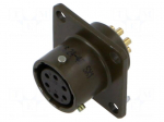 Connector: military | plug | female | PT/451 | 7.5A | 600V | PIN: 6 | olive