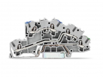Multilevel installation terminal block, with operating slots, 2.5 mm&sup2;, N/L/PE, Push-in CAGE CLAMP, 2,50 mm&sup2;, gray