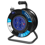 Uued tooted // Przedłużacz bębnowy, 4 gniazda 2P+Z Schuko, kabel PVC H05VV-F 3x1,5mm2, długość 25m, stałe gniazda, termik, przesłony tor&oacute;w prądowych