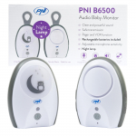 Audio Baby Monitor PNI B6500 wireless, intercom, with night lamp, Vox and Pager function, adjustable microphone sensitivity