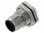 Connector: M12 | socket | PIN: 8 | male | 30V | straight | IP67 | THT | 1.5A