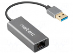 USB to Ethernet adapter | RJ45 socket,USB A plug | USB 3.0 | grey
