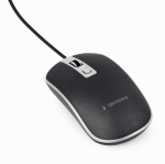 Computer mouse Gembird  MOUSE USB OPTICAL BLACK/SILVER/MUS-4B-06-BS