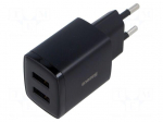 Power supply: switching | mains,plug-in | 5VDC | 10.5W | Out: USB A x2