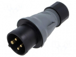 Connector: AC supply 3-phase | plug | male | 16A | IP&S | IEC 60309