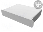 Enclosure: rack mounting | Standard: 19" | 2U | Z: 89mm | X: 422mm | rack