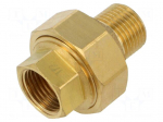 Splice terminal: double connector | brass CW617N | Thread: G 1/2"