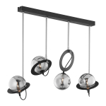 Uued tooted // OTRIS 4P, lampa wisząca, 4xG9 LED, max. 4x12W, metal, czarny/nikiel, klosz szklany