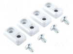 Wall mounting element | BOCUBE | light grey | 4pcs.