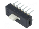 Switch: slide | Pos: 2 | 4PDT | 0.3A/115VAC | 0.3A/28VDC | Illumin: none