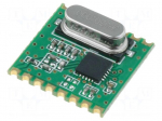 Module: RF | FM receiver | FSK | 433.92MHz | SPI | -121dBm | 1.8&divide;3.6VDC