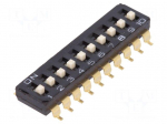 Switch: DIP-SWITCH | Poles number: 10 | ON-OFF | 0.025A/24VDC | Pos: 2