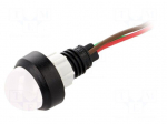 Indicator: LED | prominent | 24VDC | 24VAC | Cutout: &Oslash;13mm | IP40