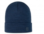 gorro BUFF MERINO HEAVYWEIGHT BEANIE SOLID NIGHT BLUE
