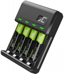 Battery charger Green Cell VitalCharger and 4x AAA Ni-MH 800mAh Batteries