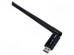 PC extension card: WiFi network | USB A plug | USB 2.0 | black