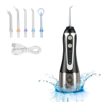 Riff HF2 IPX7 Wireless irrigator 300ml watertank / 5 tips / 5 modes Black