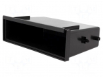 Radio box | black | Application: for 2 DIN facia plates