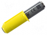 Laboratory connector: 4mm banana | socket | 1kV | 2A | yellow | 17m&Omega;