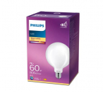 PHILIPS LED stikla 60W E27 Silti balta 2700K G120 matēta spuldze 8718699648176 929002025201