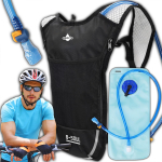 Spordiks ja aktiivseks puhkuseks // Bicycle accessories // Plecak rowerowy z bukłakiem 2l bukłak turystyczny trekkingowy lekki czarny