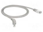 Patch cord | S/FTP | Cat 6 | RJ45 plug,RJ45 down angled plug | Cu | 1m