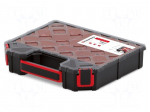 Container: collective | with boxes | black | low | 284x243x60mm