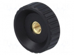 Knob | &Oslash;: 50mm | Int.thread: M10 | 20mm | H: 28.5mm | polyamide | knurled