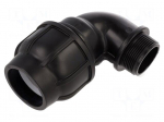Splice terminal: clamping | Thread: G 1 1/2" external | 50mm | Plast