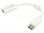 Adapter | DisplayPort plug,HDMI socket | 0.12m | white | white