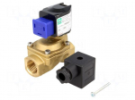 Electromagnetic valve | BSP 1/2" | 12mm | Pressure: 0.1&divide;16bar | IP65