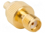 Adapter | MMCX female,SMA female | Insulation: PTFE | 50&Omega; | brass