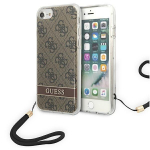 Guess GUOHCI8H4STW Hardcase 4G Print Strap for iPhone SE 2022 / SE2020 / 7 / 8 / brown
