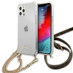 Guess GUHCP12MKC4GSGO Hardcase 4G Gold Chain for iPhone 12/12 Pro 6,1" / transparent