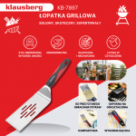 Łopatka grillowa, 36 cm, stal nierdzewna, uchwyt z tworzywa, klausberg, kb-7897
