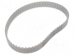 Timing belt | T10 | W: 25mm | H: 4.5mm | Lw: 650mm | Tooth height: 2.5mm