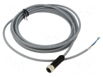 Cable: for sensors | PIN: 4 | M12 female | straight | 5m | plug | 250VDC