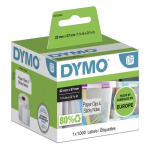 Dymo LabelWriter ORIGINAL Vielzwecketiketten 32x57mm, 1 Rolle mit 1000 Etiketten (wei&szlig;, wieder abl&ouml;sbar, S0722540)