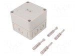 Enclosure: multipurpose | X: 94mm | Y: 94mm | Z: 81mm | TK PS | grey | IP66