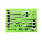20 TK PIKENDUSVARRETE JA ADAPTERITE KOMPLEKT - 1/4", 3/8", 1/2" DS1480
