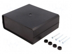 Enclosure: with panel | X: 140mm | Y: 159mm | Z: 60mm | ABS | black