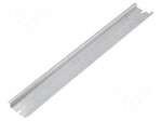 DIN rail | steel | W: 35mm | L: 265mm | TA2924 | Plating: zinc
