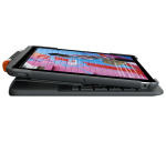 Logitech Slim Folio iPad klaviatūras vāciņ&scaron; QWERTZ CH grafīta krāsā